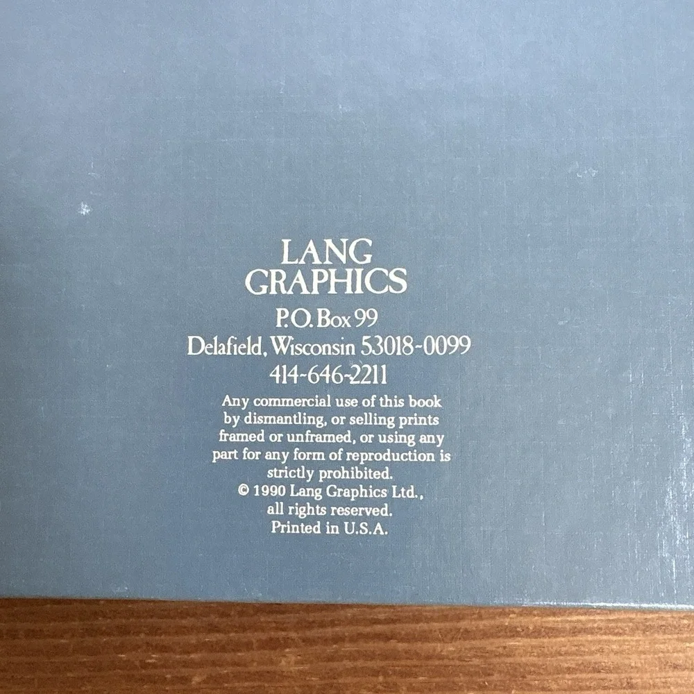 1988 LANG Folk Art‎ Address Book w/ Slipcase Signed Linda Nelson Stocks